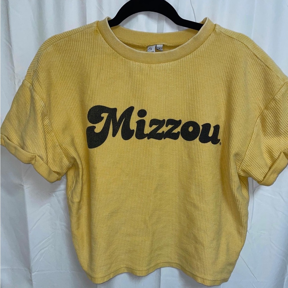 University of Missouri, Mizzou Cropped Ribbed Crewneck, Size Small
